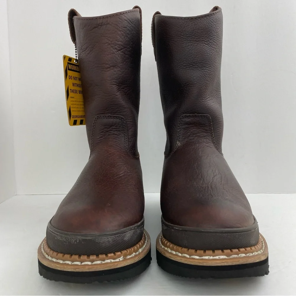 Georgia Boot size 8M Men’s Brown Leather Giant Steel Toe Work Boots